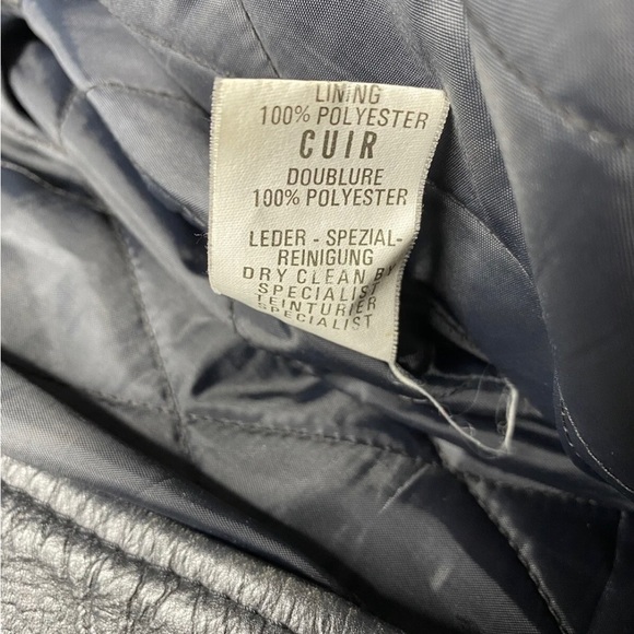 Vintage 90’s Leather Biker Jacket Black - Picture 11 of 11